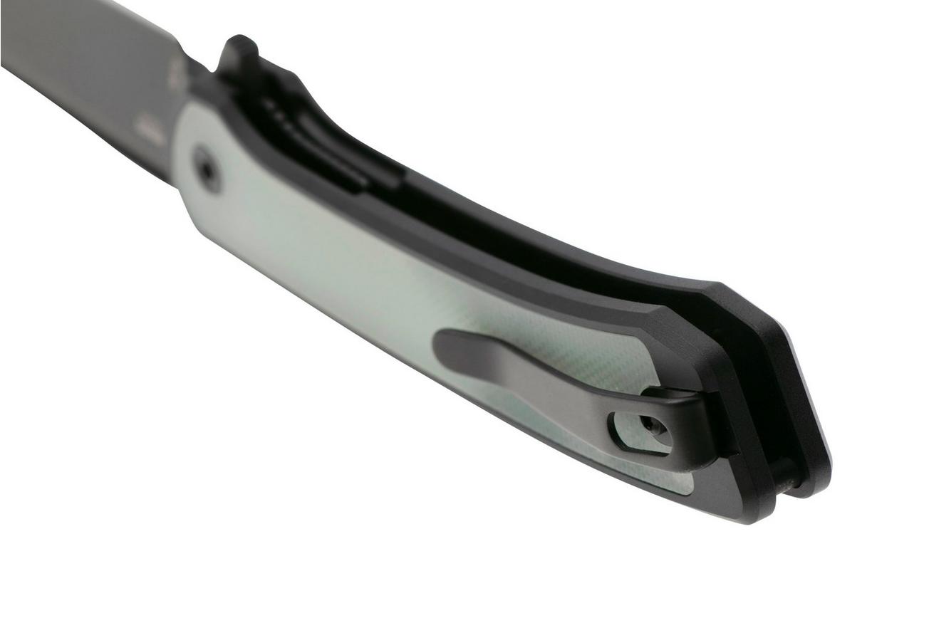 CRKT Q Compact 7077J Black DLC CPM S35VN, Black DLC Aluminum, Gray G10 Inlay, zakmes, Richard Rogers design