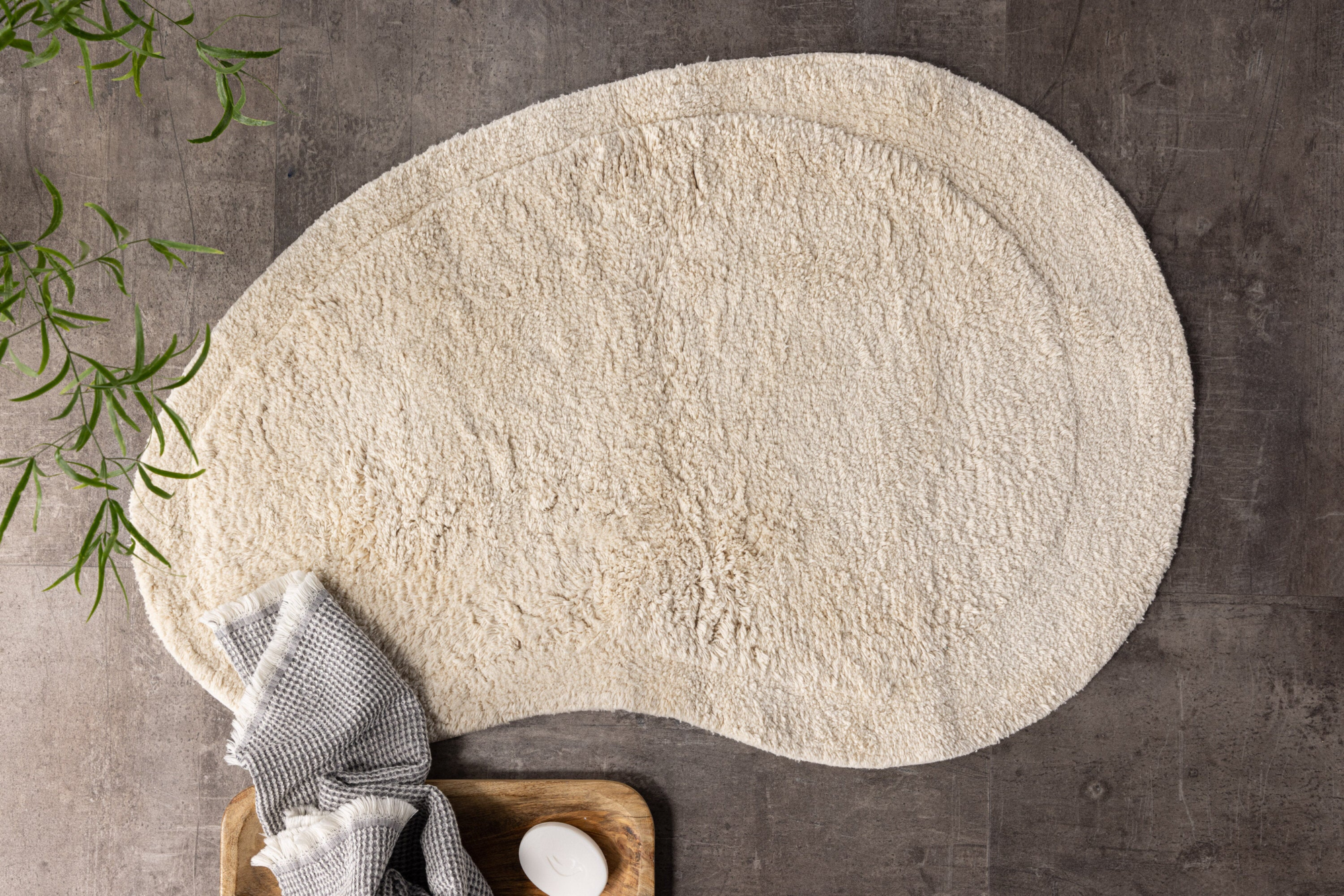 Hemi Badmat Ovaal 60x85cm - Creme