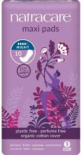 Natracare Maxi Pads Night Maandverband 10ST