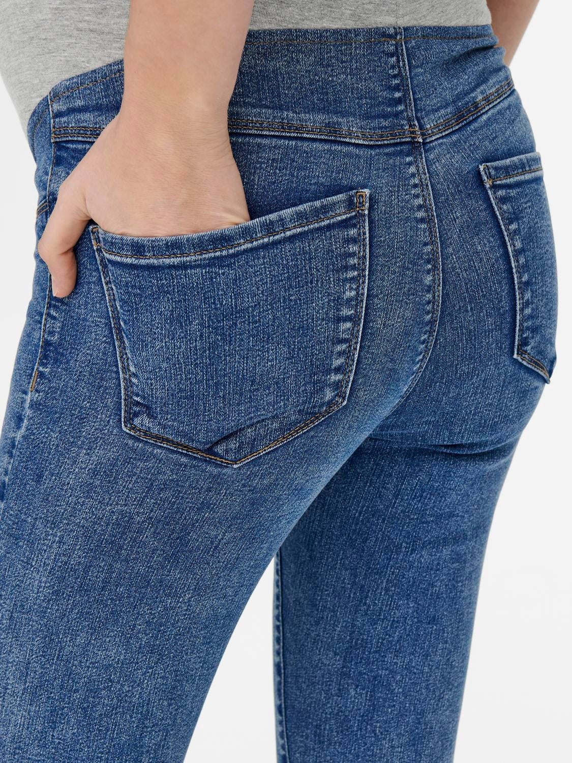 OLMRAIN Mittlere Taille Skinny Fit Jeans Medium Blue Denim