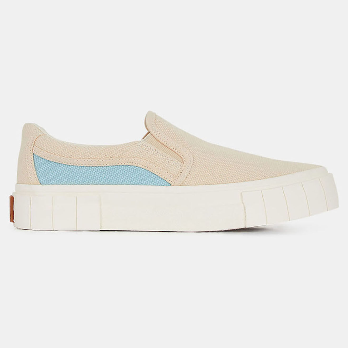 Good News Slip On en Coton Bio Courtney beige/bleu
