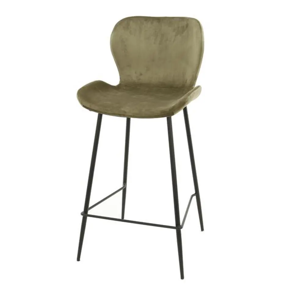 Hoyz - Barstoel Velvet - Champagne - 4 stuks