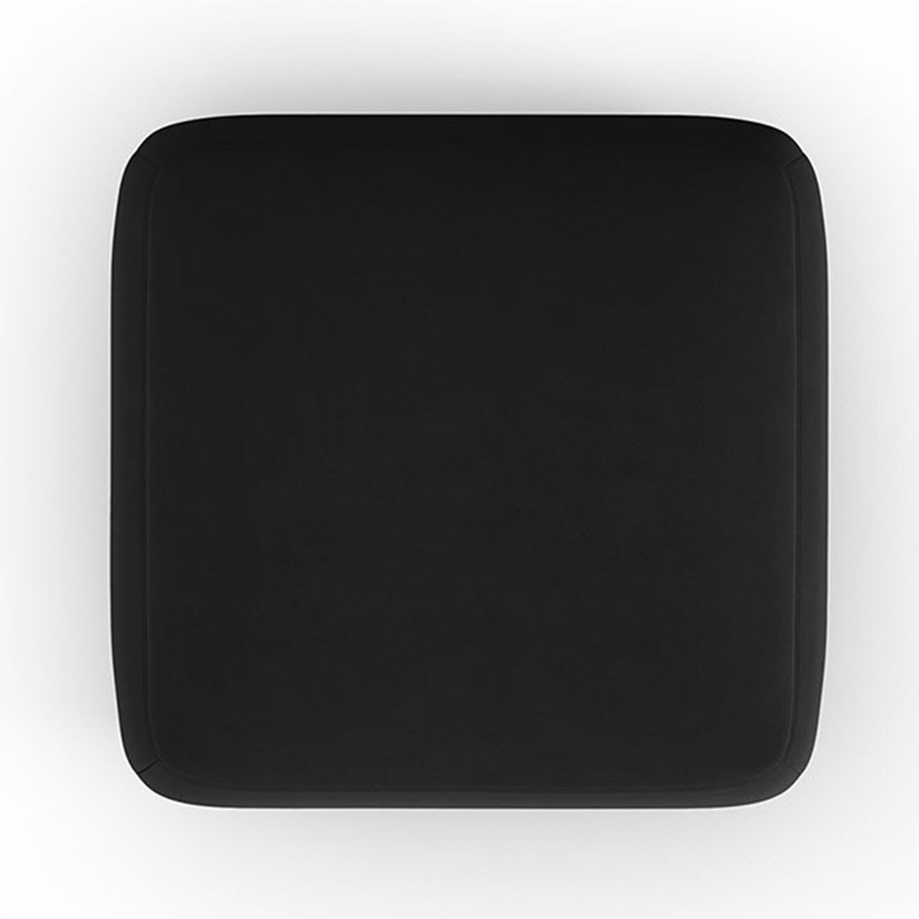 Mazzini Sofas Pouf Velours Jasmin noir - 75x75x36 cm