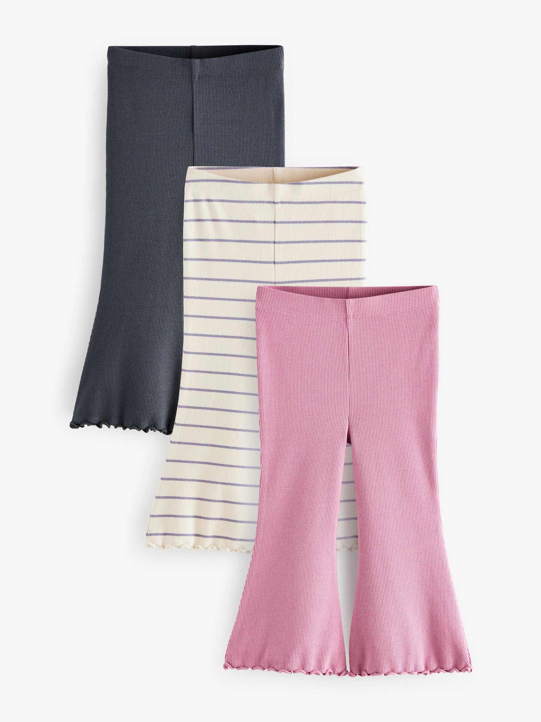 Core - Verpakking van 3 geribbelde flare leggings (3mnd -7jr)