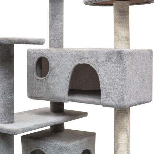 Arranhador para Gatos vidaXL com Haste de Sisal, Cinza