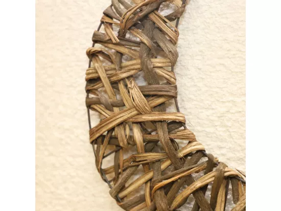 Croissant de lune en osier marron 28 cm