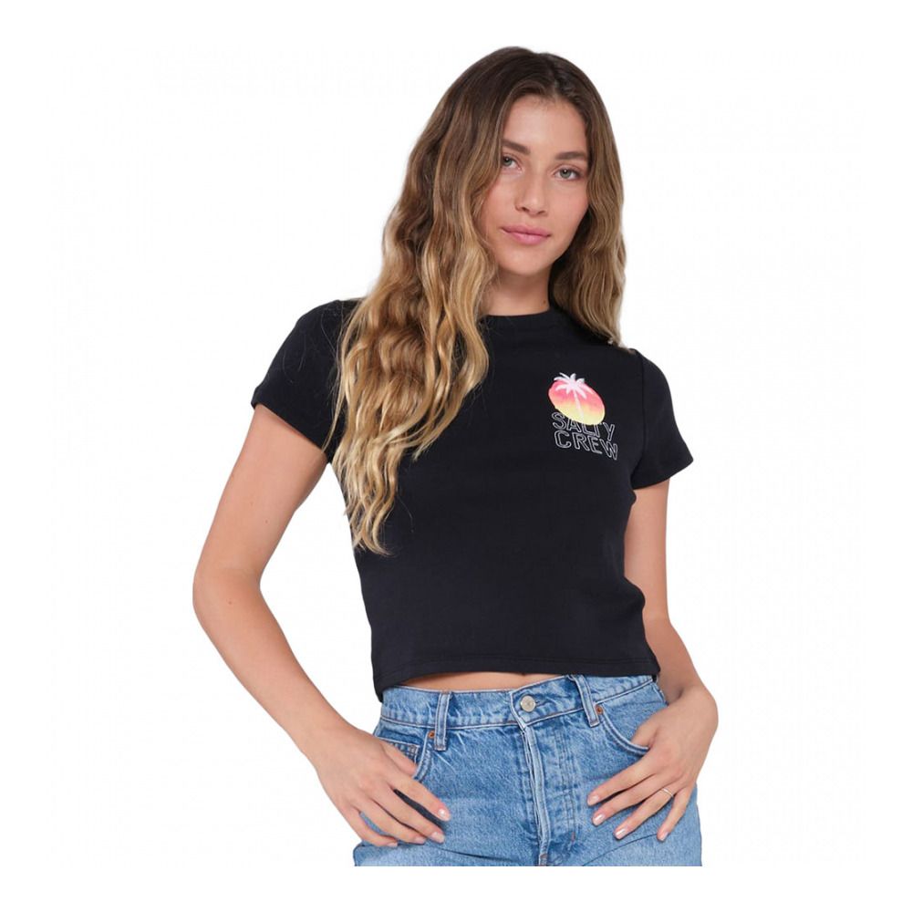 Salty Crew SUMMER VIBE BABY - Crop-top Femme black
