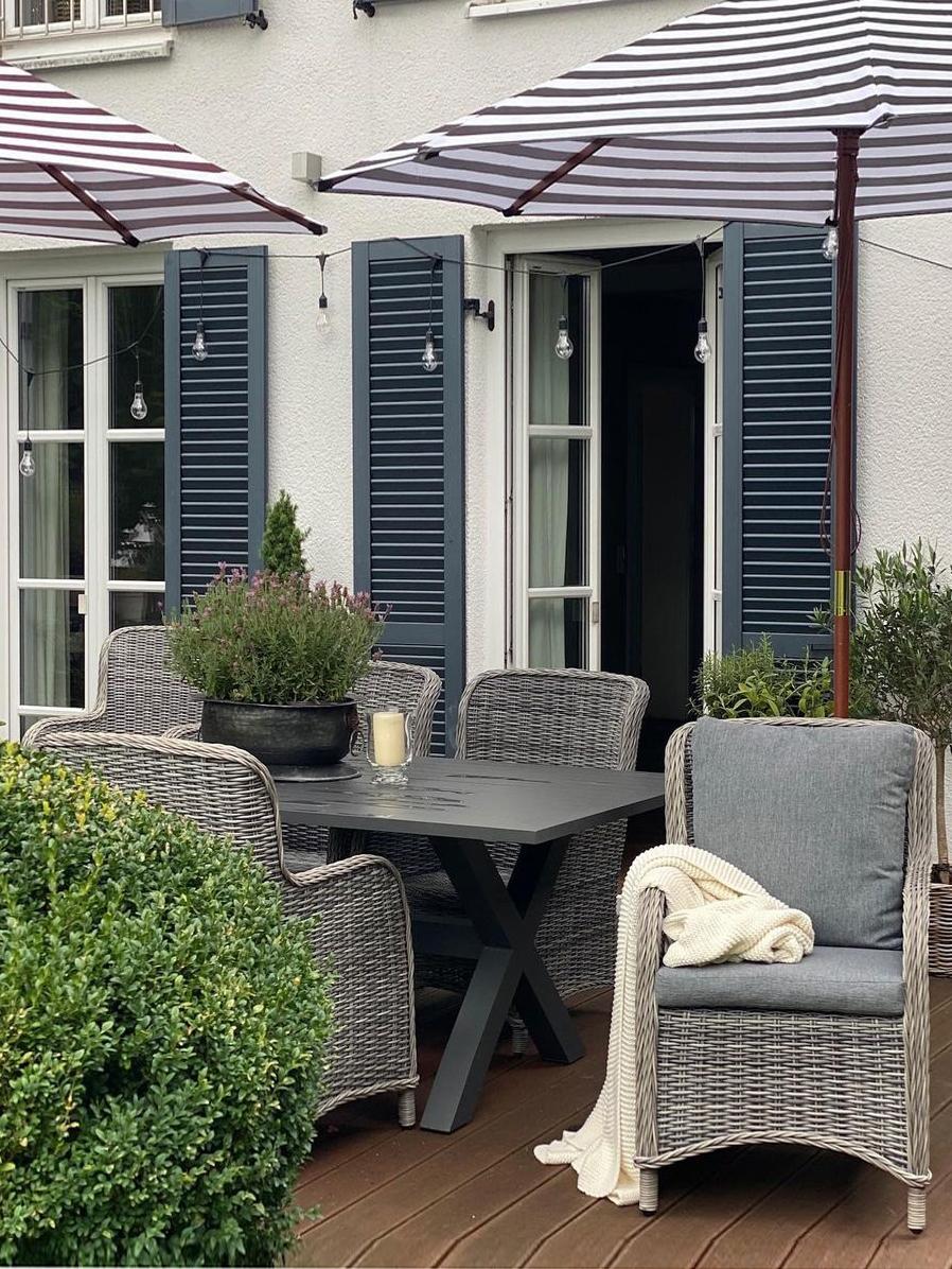Tuinset 6-zits CASCAIS met kussens PE rotan Grijs