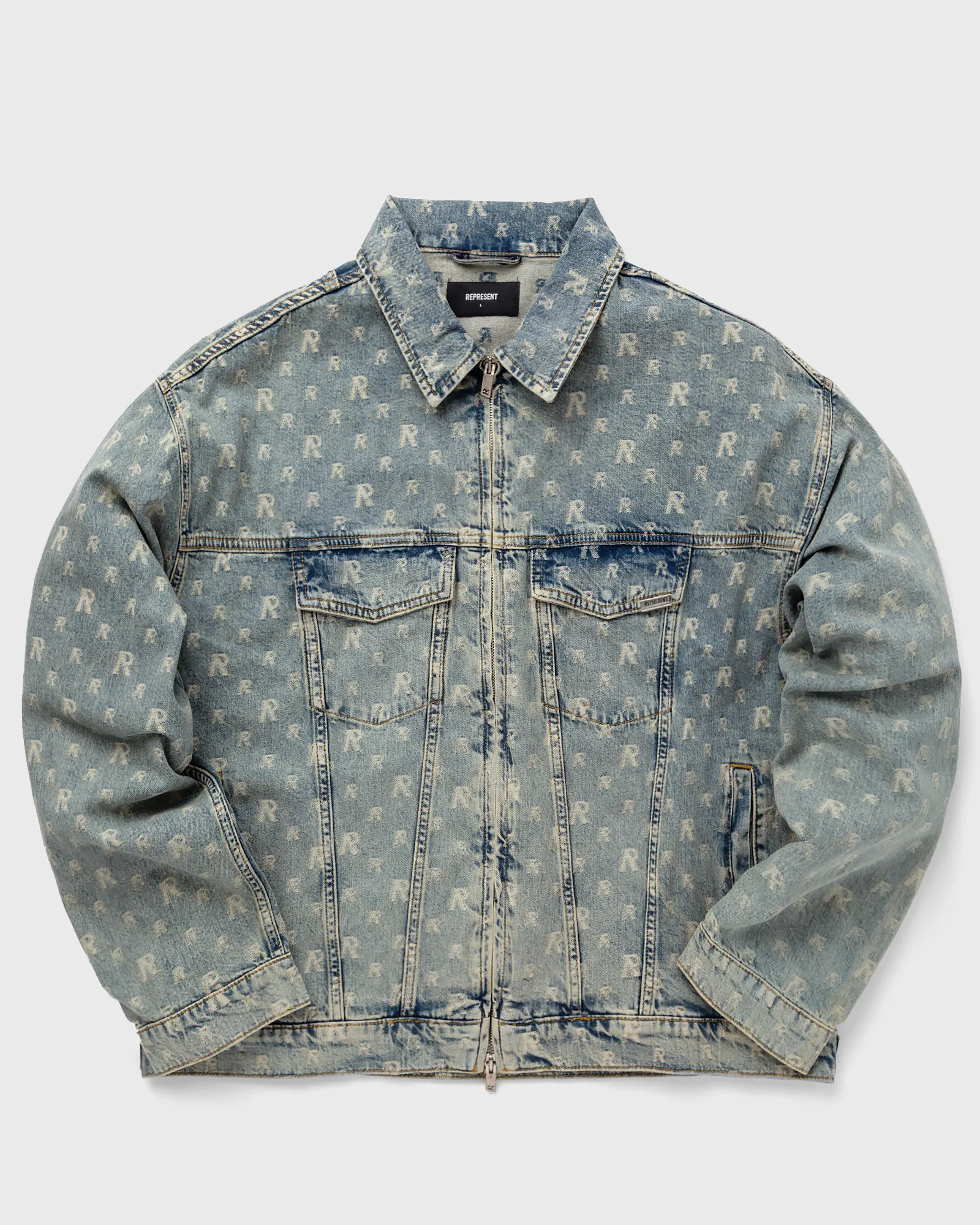 Jaqueta jeans com monograma Represent