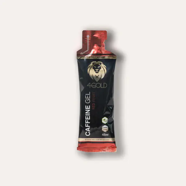 4GOLD Caffeine Sportgel Rood Fruit 6 Stuks