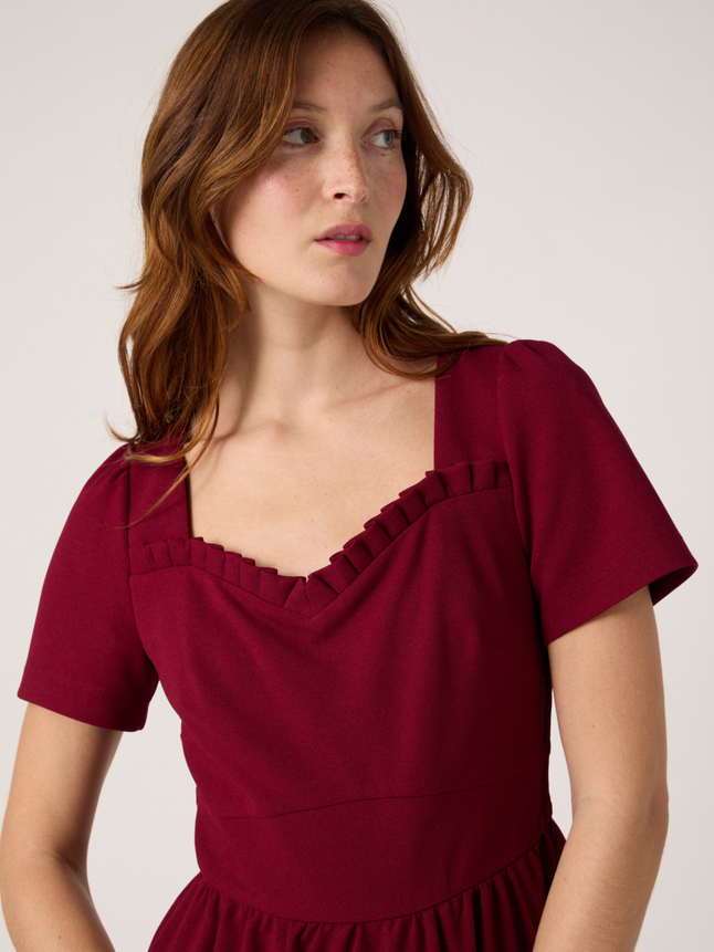 Robe avec détails fronces
