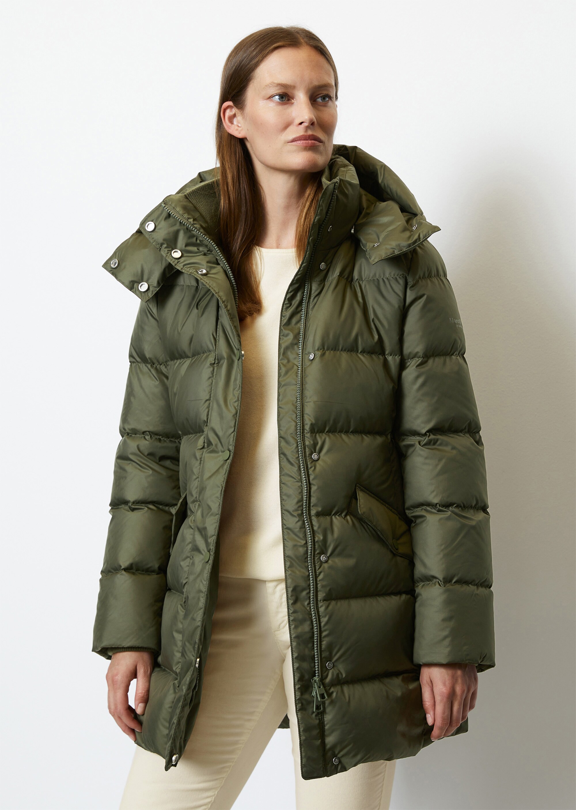 Puffer-Daunenparka regular mit wasserabweisender Oberfläche