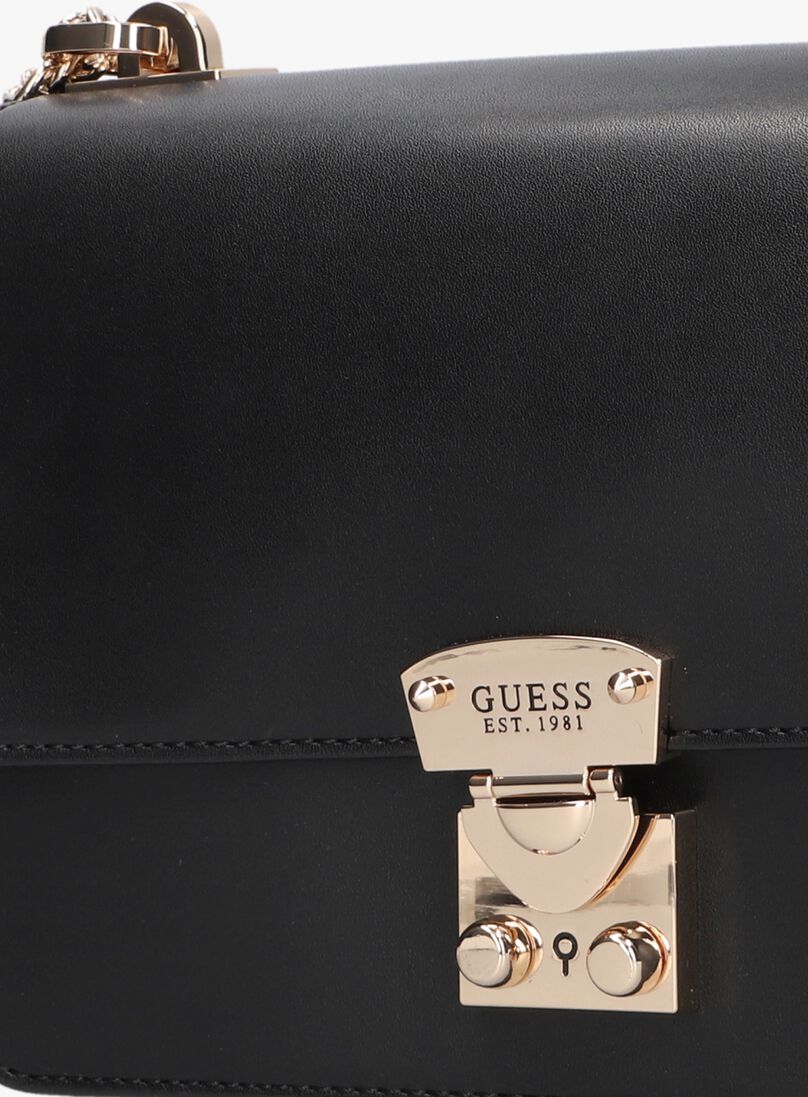 GUESS zwarte guess schoudertas eliette convertible xbody flap