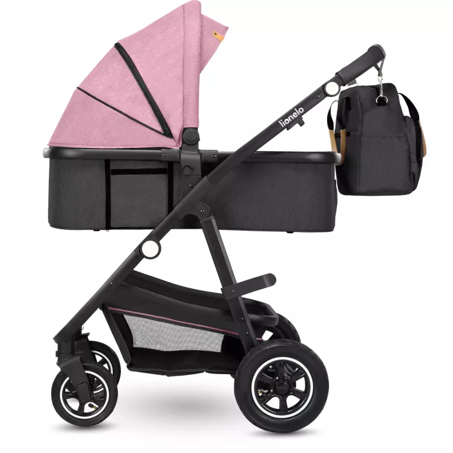 lionelo Kombikinderwagen Amber 3 in 1 Pink Rose