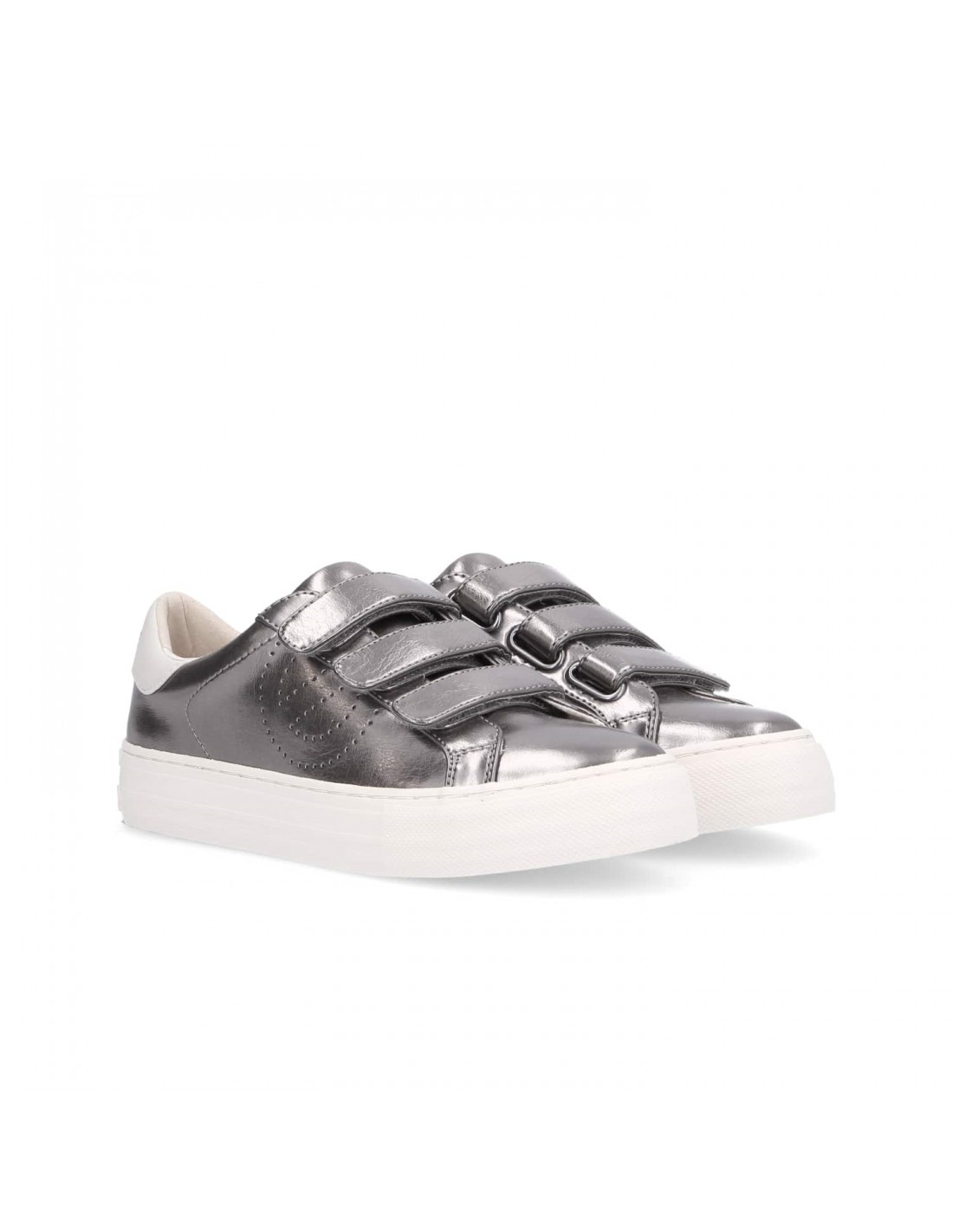 no name Baskets de ville femme arcade straps perfos grise