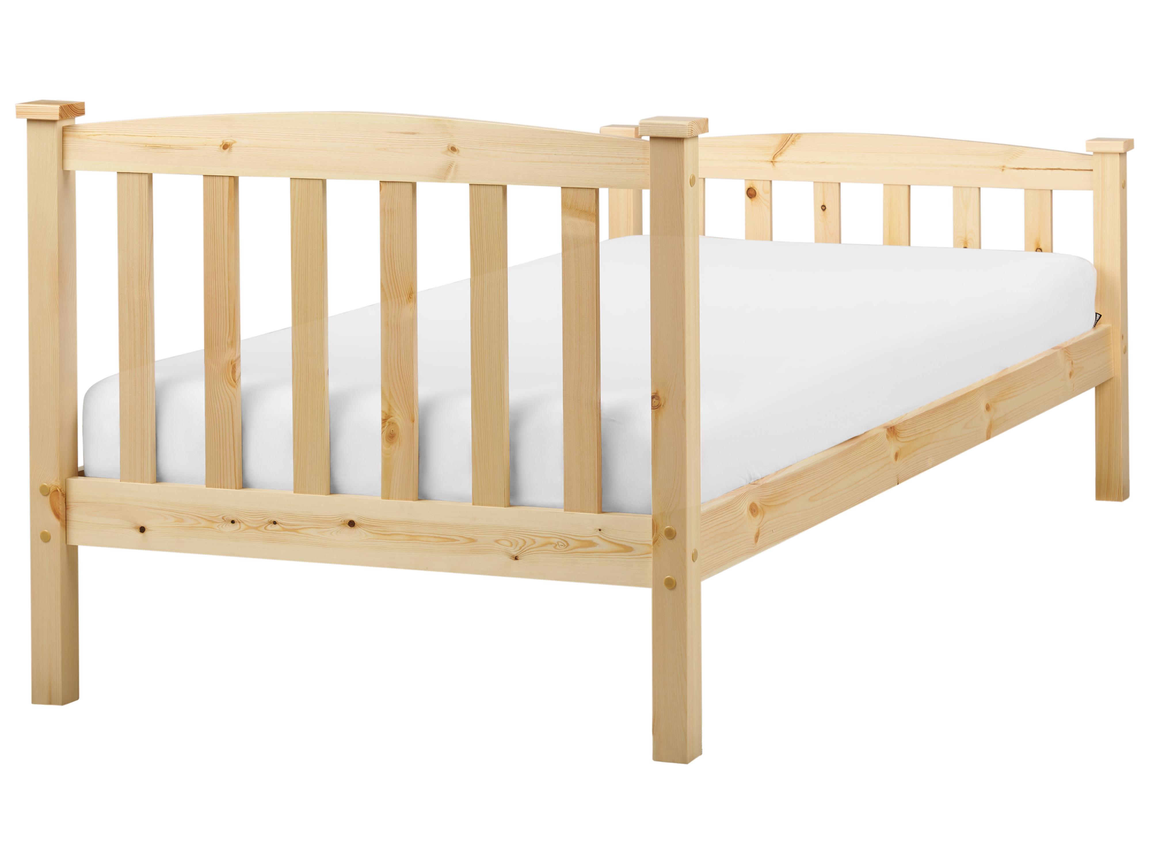 Bed Dennenhout GIVERNY 90 x 200 cm Lichtbruin