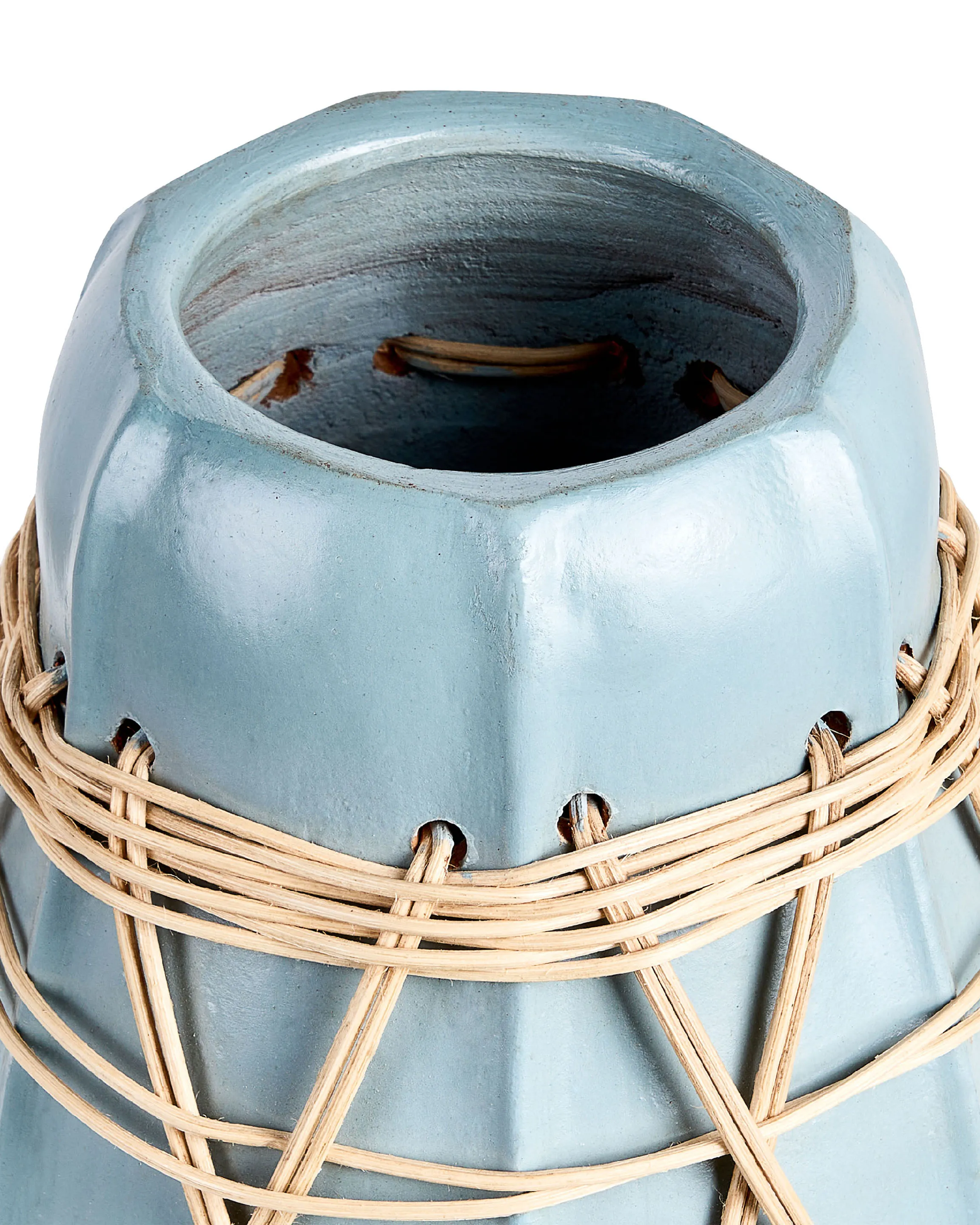 Decoratieve vaas KAMERING Keramiek 27 cm Blauw