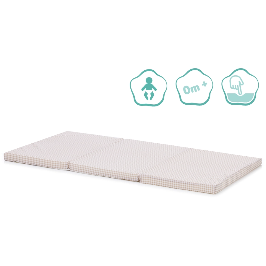 fillikid Reisebettmatratze beigeKaro 60 x 120 cm