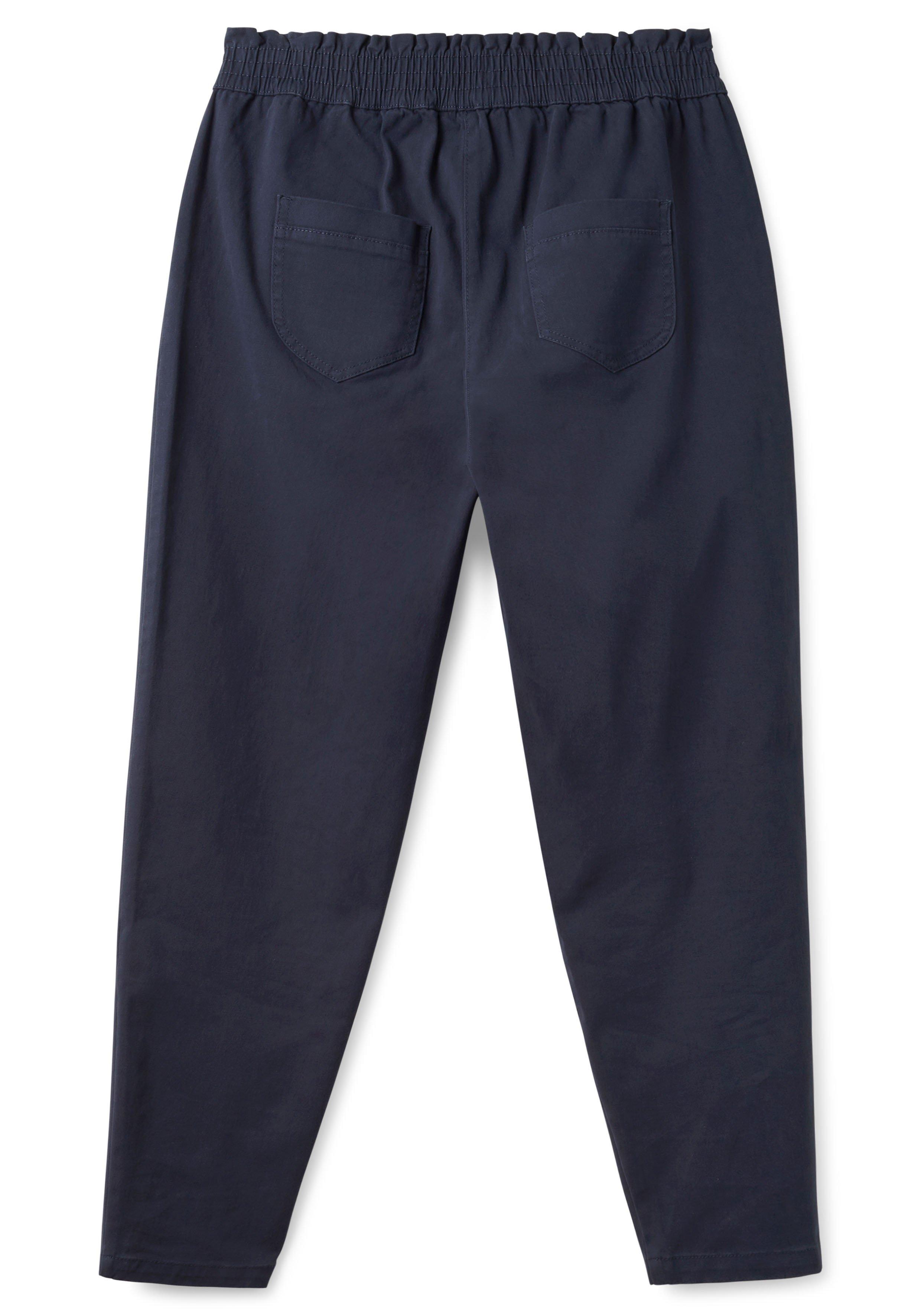 Chinohose aus Twill, mit High-Waist-Bund