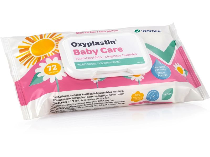 OXYPLASTIN Feuchttücher BabyCare Monatsbox 10x 72 Stk. Sanfte Reinigung und Pflege