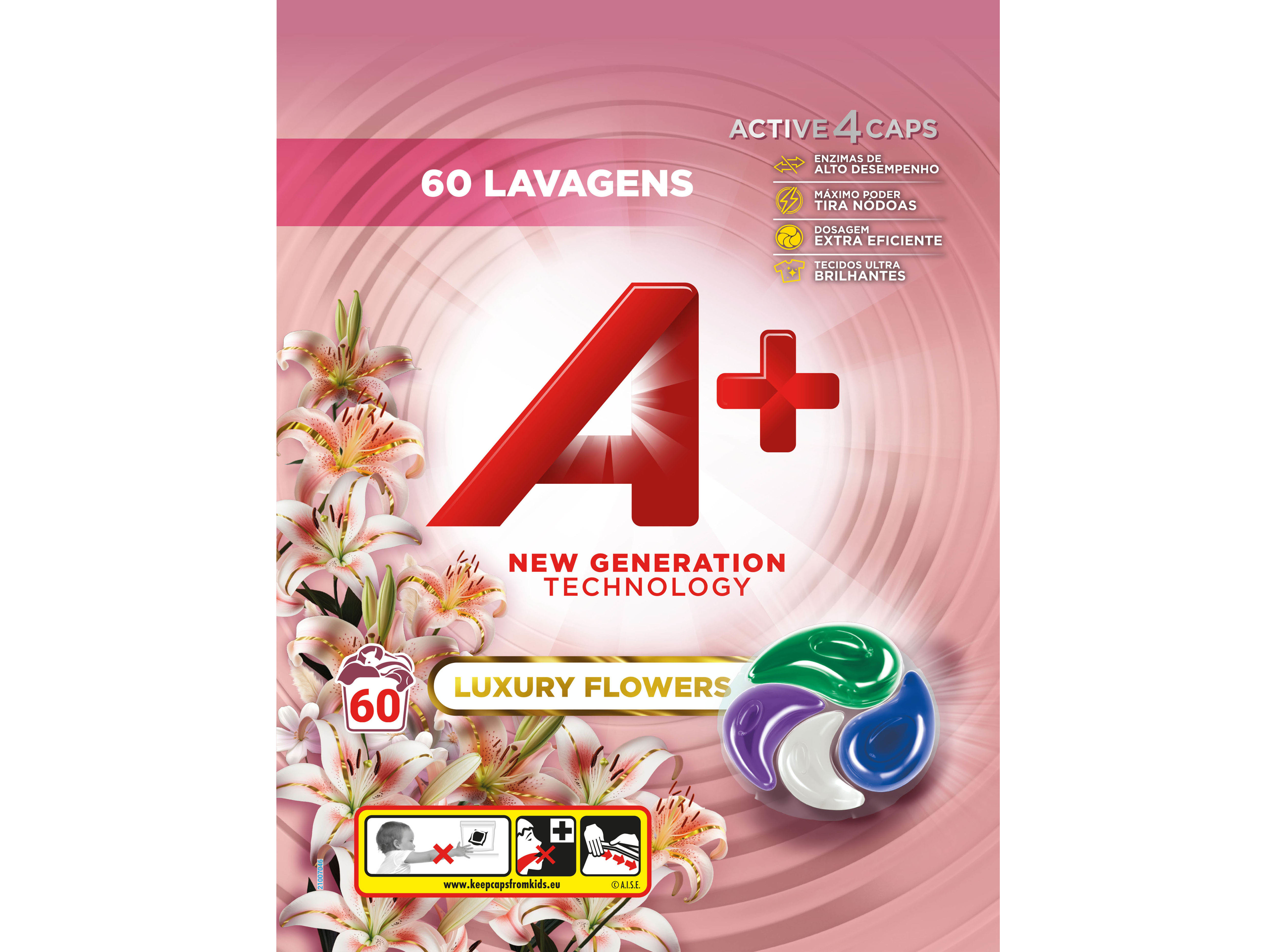 DETERGENTE ROUPA MAQUINA CAPSULAS A  LUXURY FLOWERS 60 DOSES