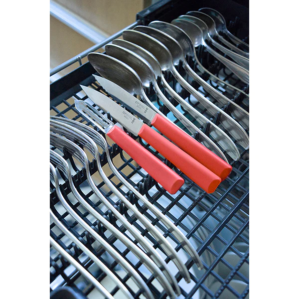 Couteau Cranté N°313 Essentiels Rouge 10 cm inox Opinel