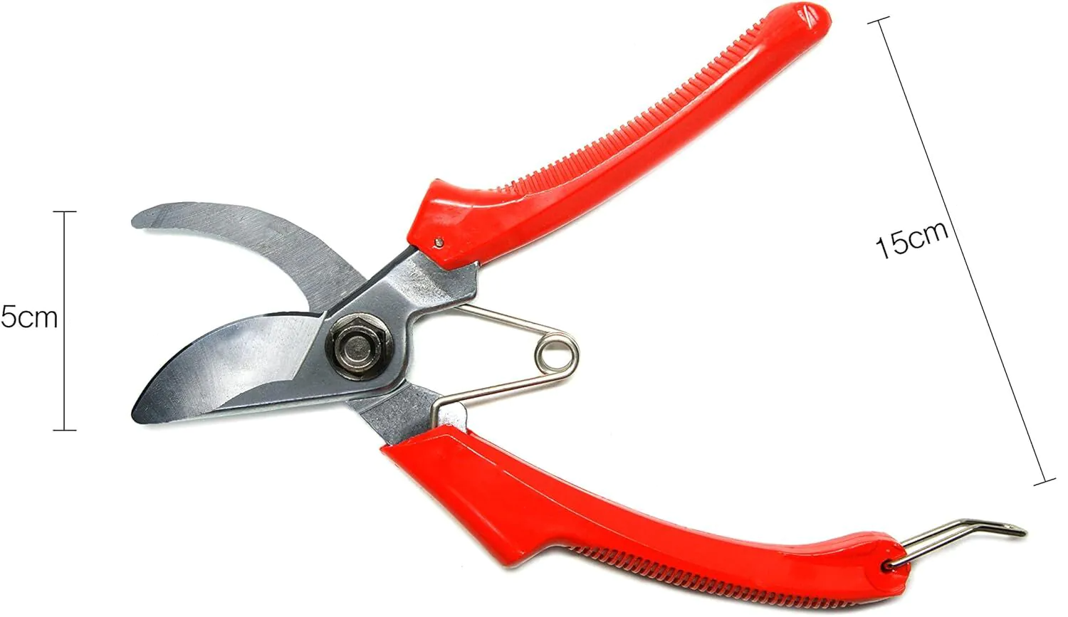 (20cm) Karbonstahl Garten Schere Pflanzen Schneidwerkzeug mit Sicherheitsverriegelung (WM1033) - Gebogene Klinge