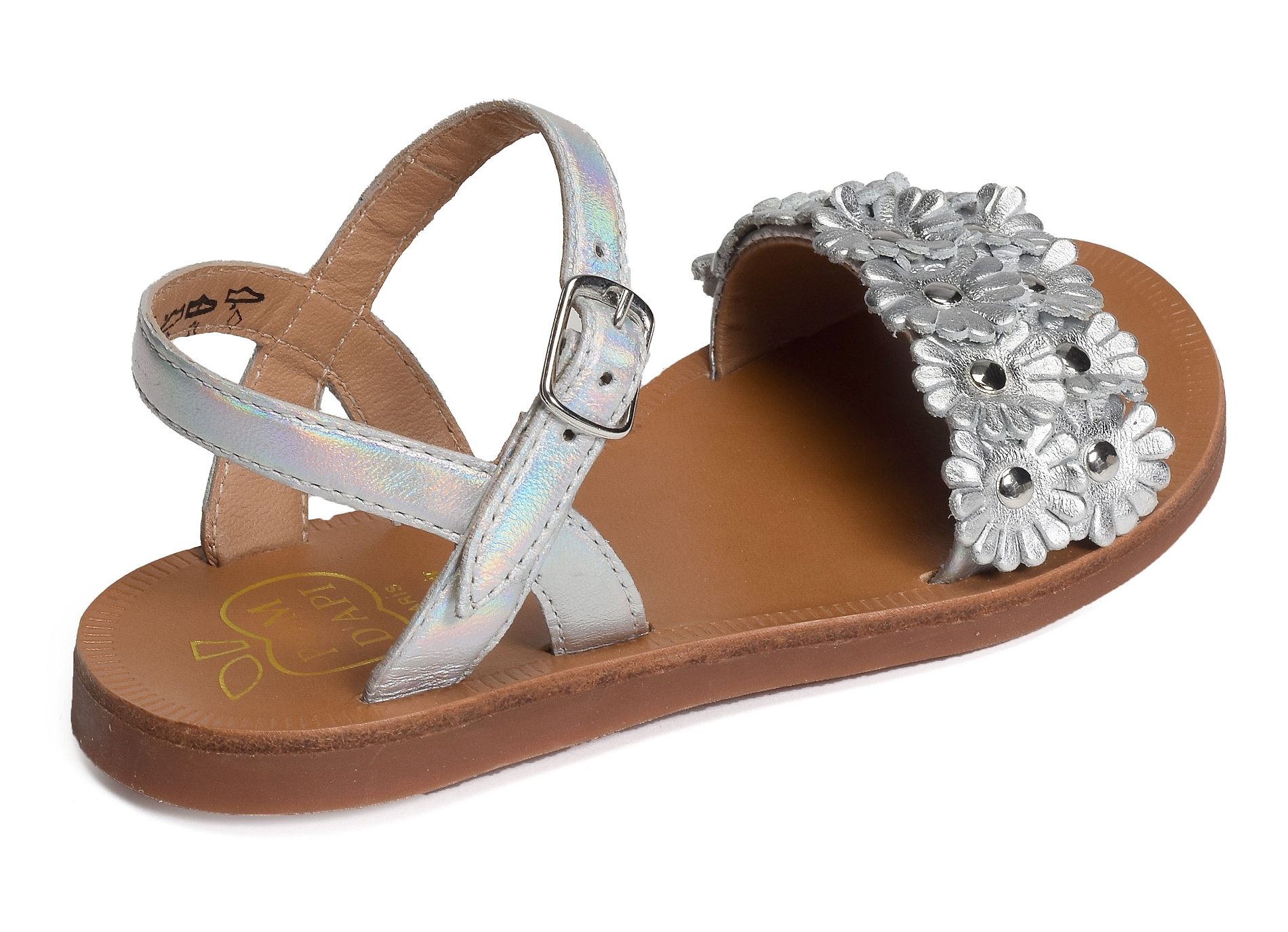 Plagette multi flo argent