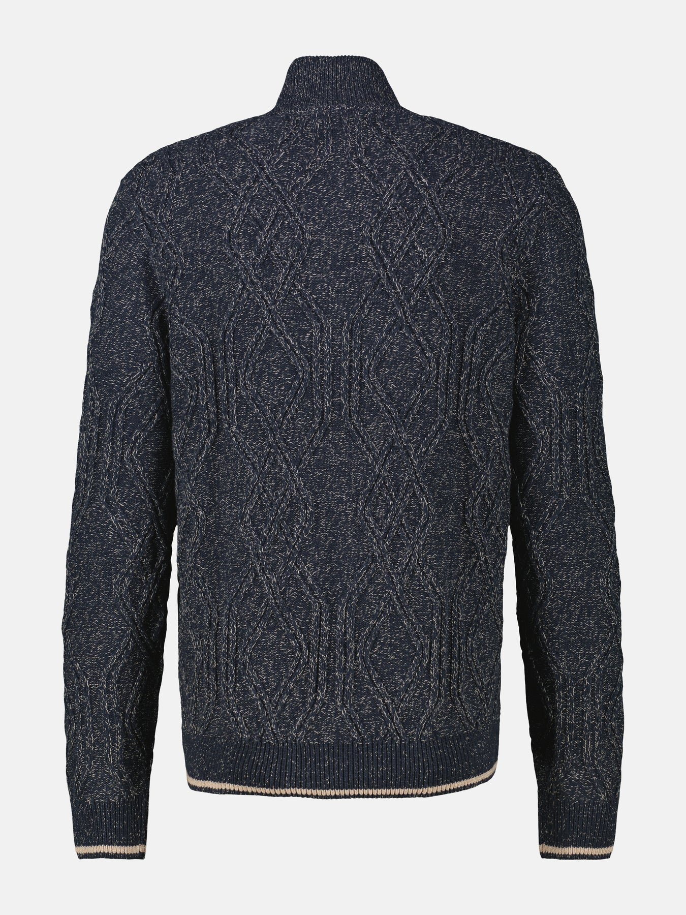 Herren-Strickjacke mit Zopfmuster