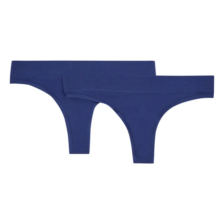Organic Basics Lot de 2 Tonga Coton Bio | Bleu de mer