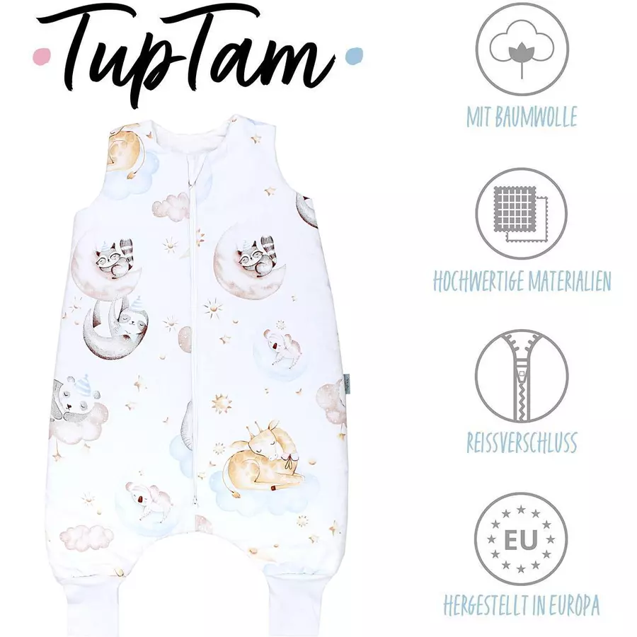 TupTam Baby Winter Schlafsack mit Beinen weiß Modell 2