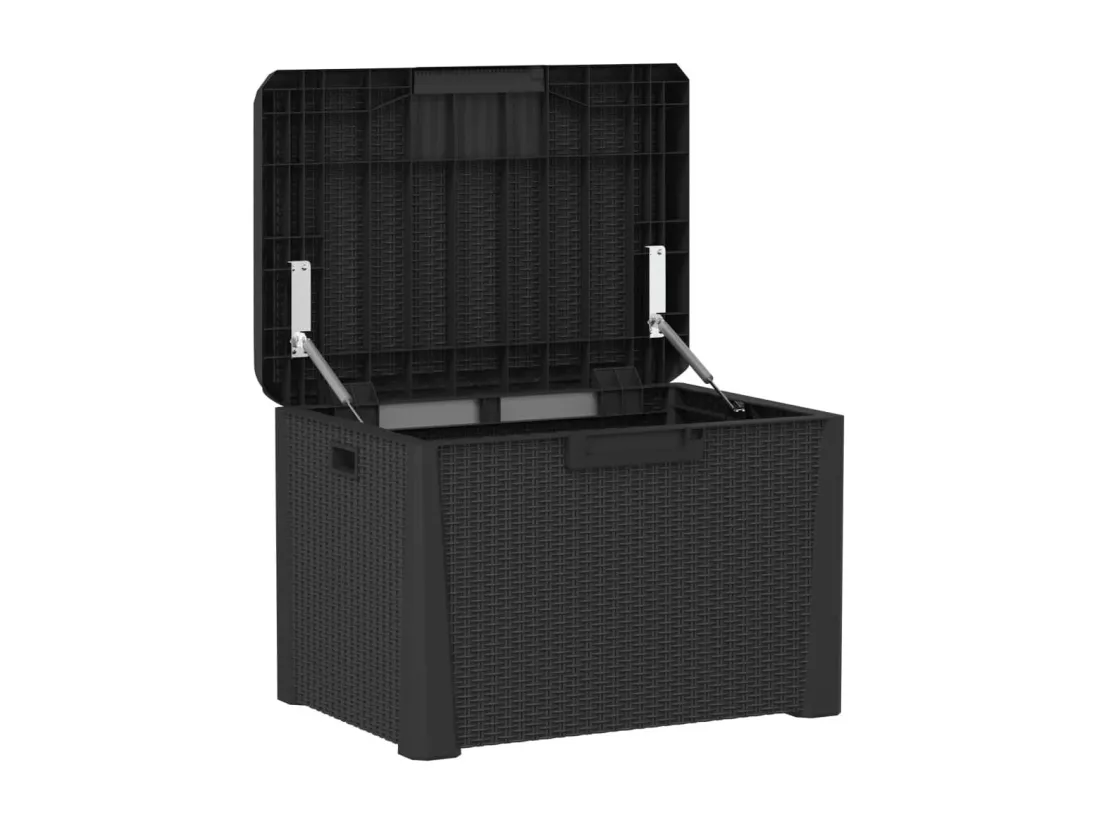 Boîte de rangement de jardin anthracite 125 L PP