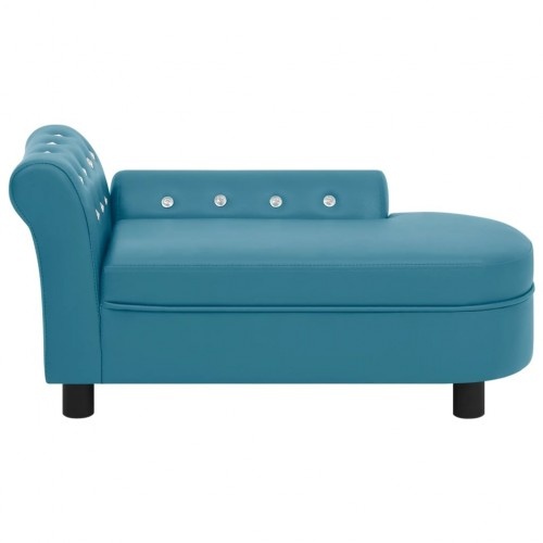 sofá oval turquesa para cães vidaxl