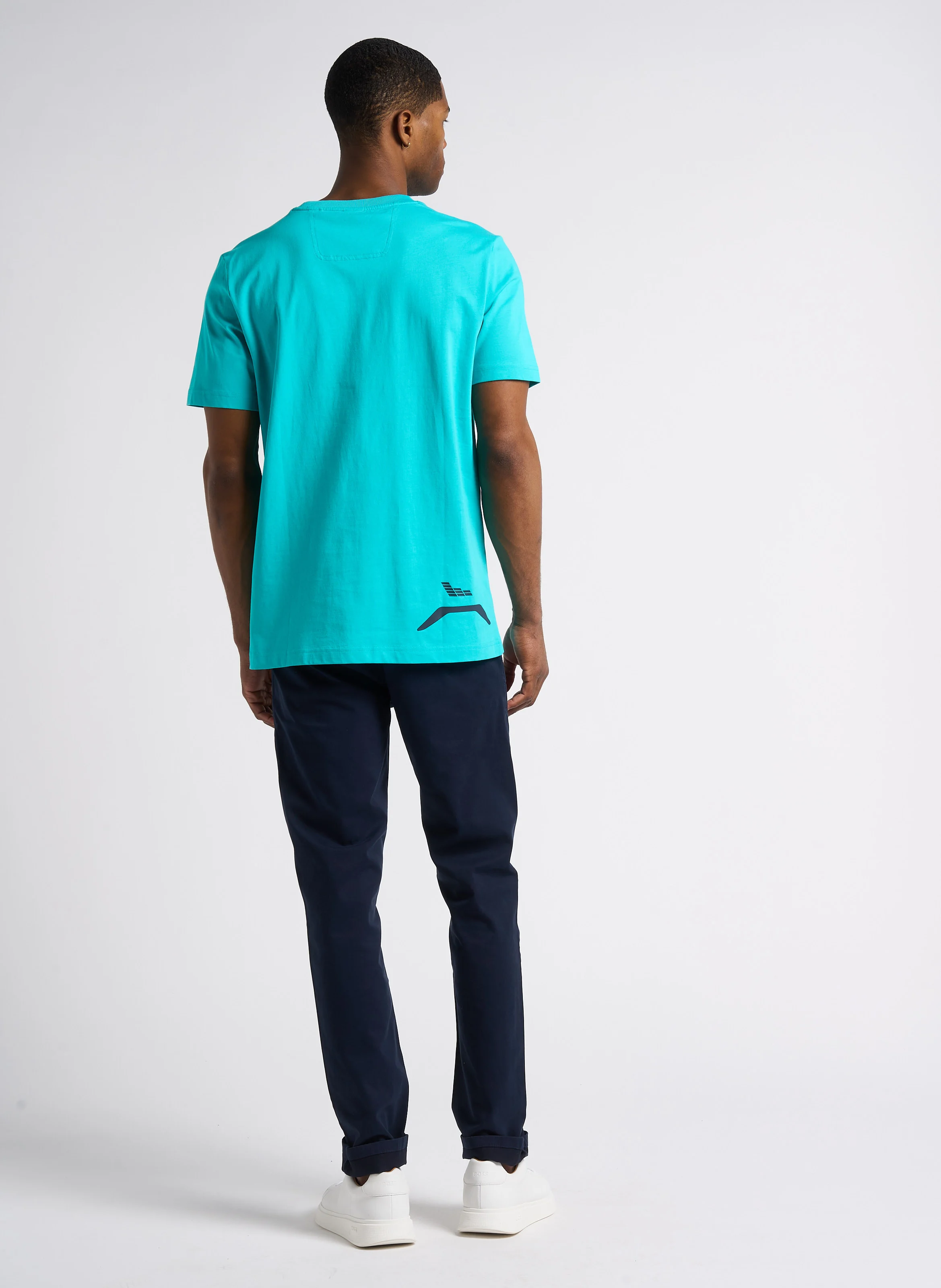 Pantalon chino en coton stretch | Bleu