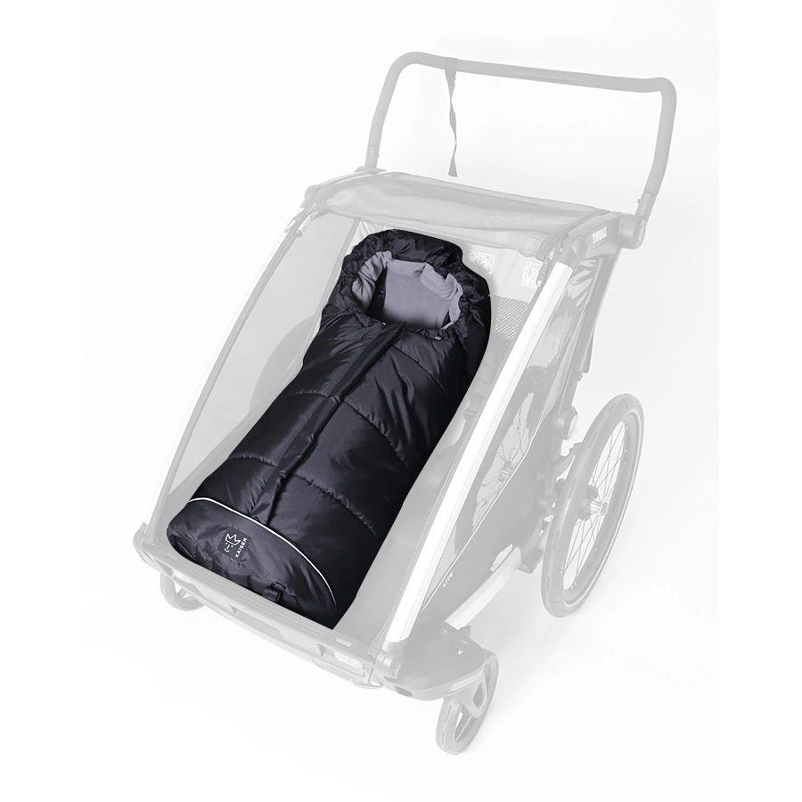KAISER Thermo-Fleecefußsack Pooly schwarz
