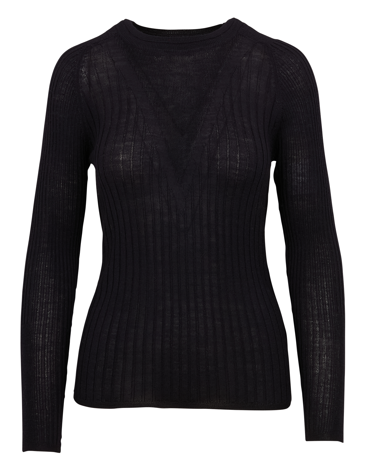 Pull maille fine en laine | Noir