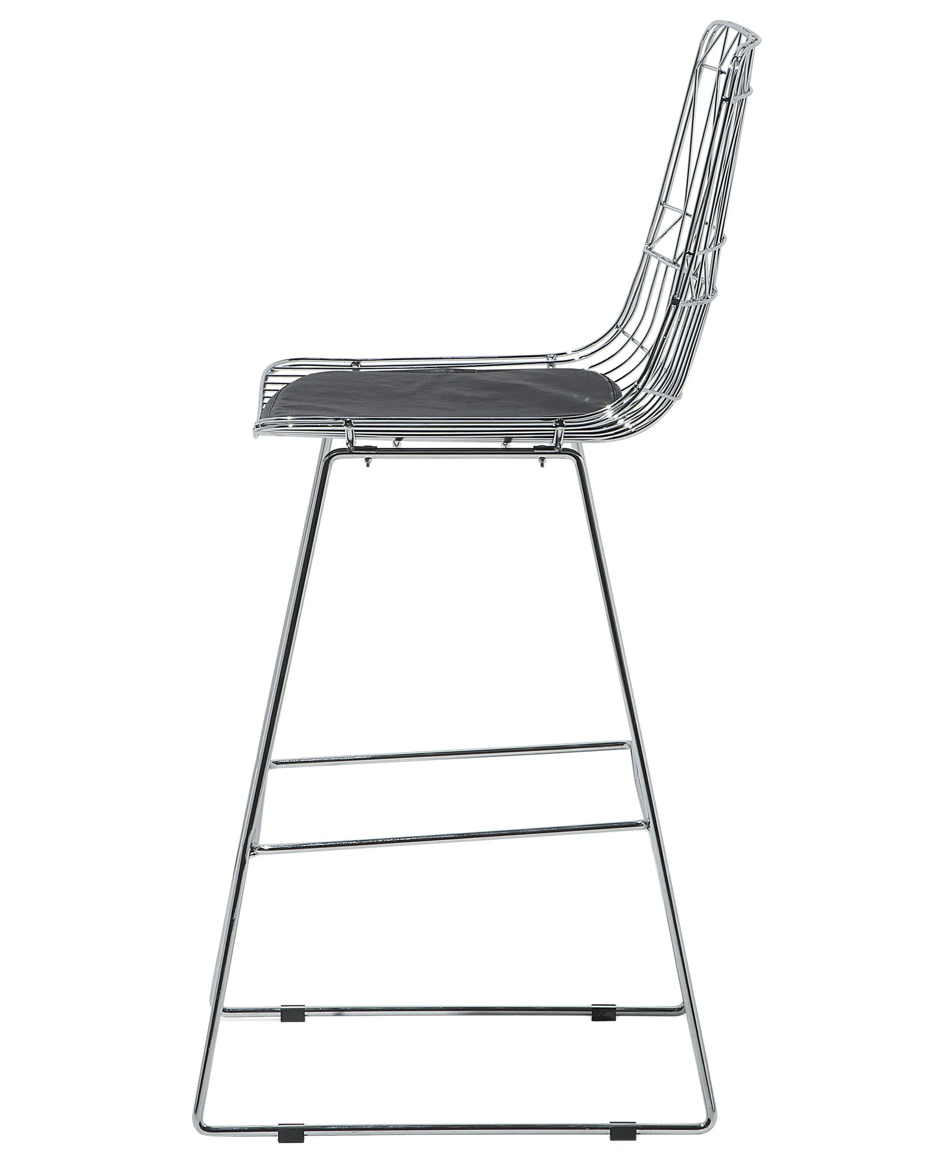 Set van 2 barstoelen PRESTON Metaal Zilver