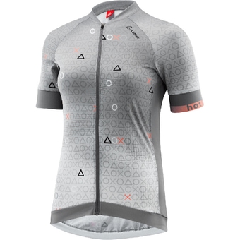 Löffler Full-Zip Axo Hotbond Kurzarmtrikot Steel Grey Damen
