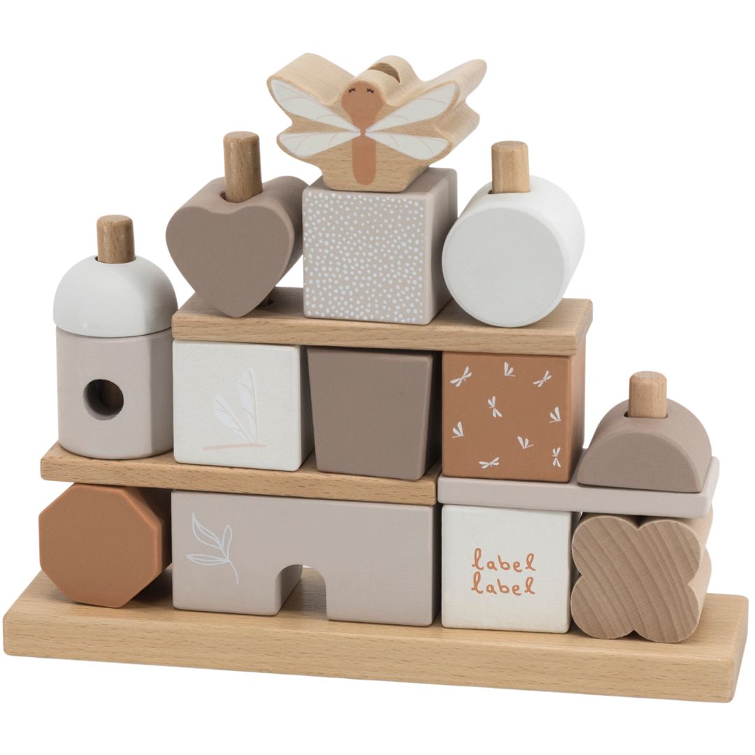Label label stapelblokken house nougat 25-delig