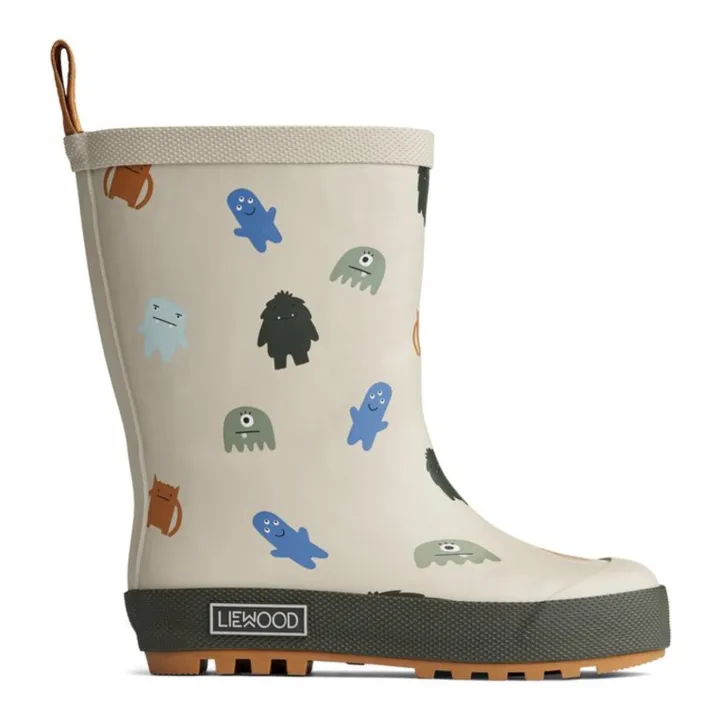 Liewood Bottes de Pluie Monstres Mason | Beige