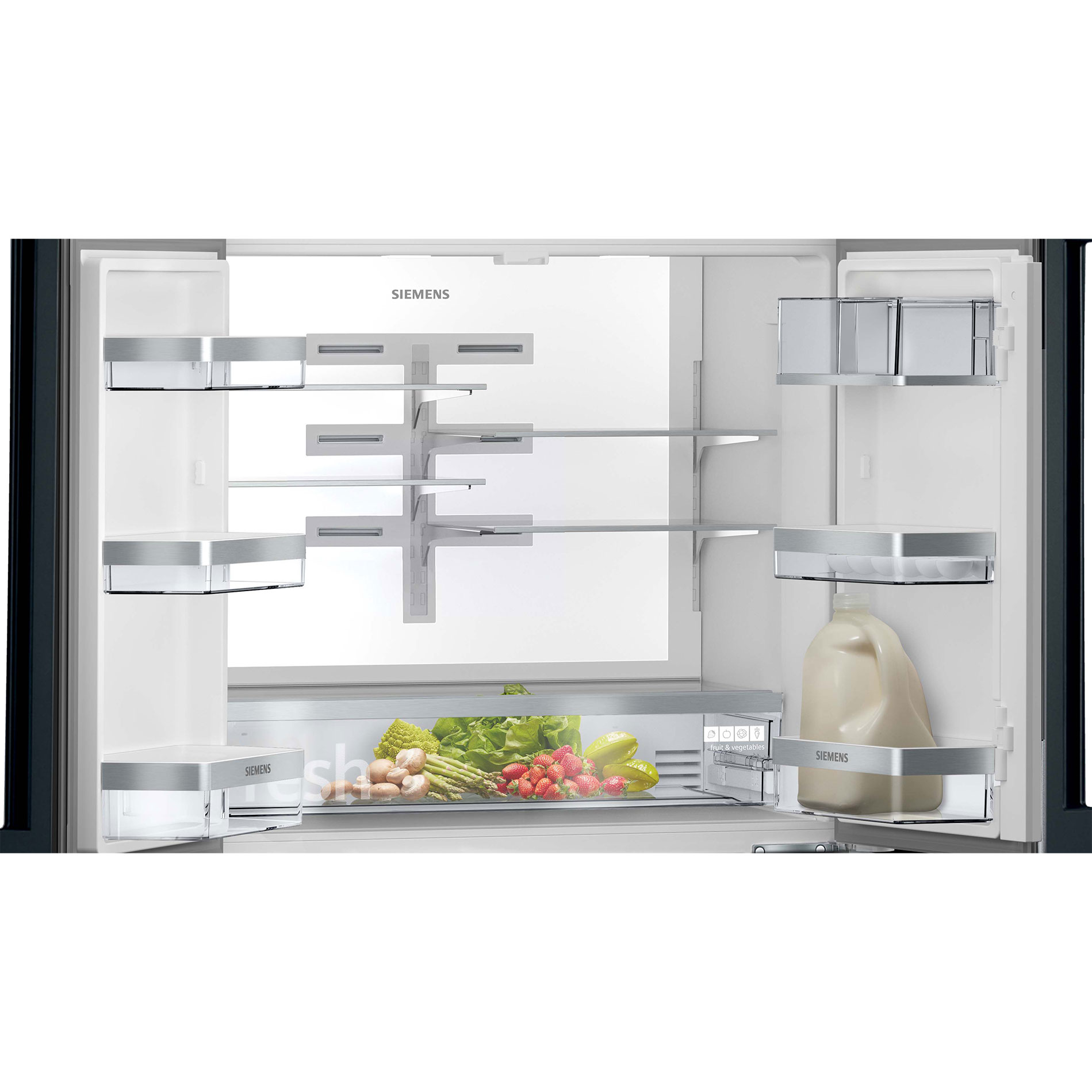 SIEMENS French Door Kühl-/Gefrierkombination KF96RSBEA - schwarz - E