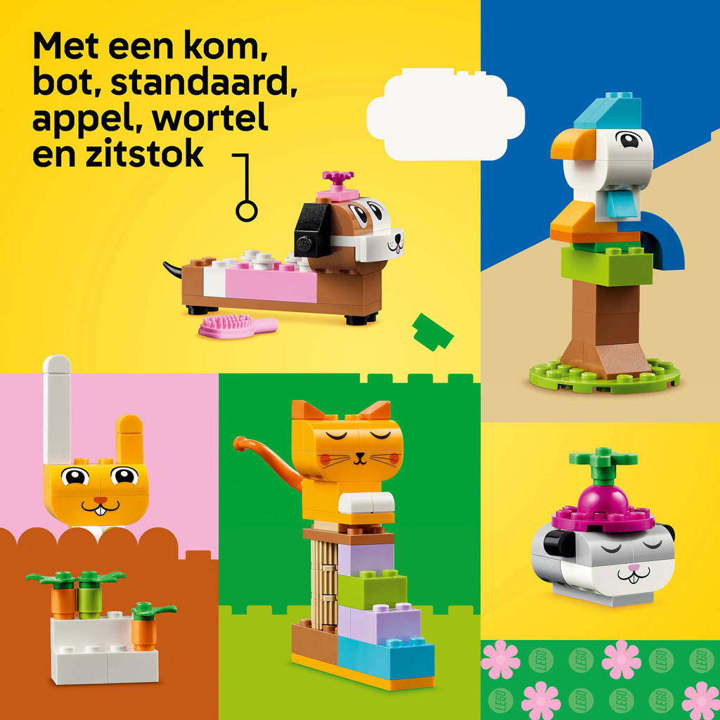 Een leuke set met veel mogelijkhedenCreatieve huisdieren Dieren Speelgoed met Bouwstenen 11034