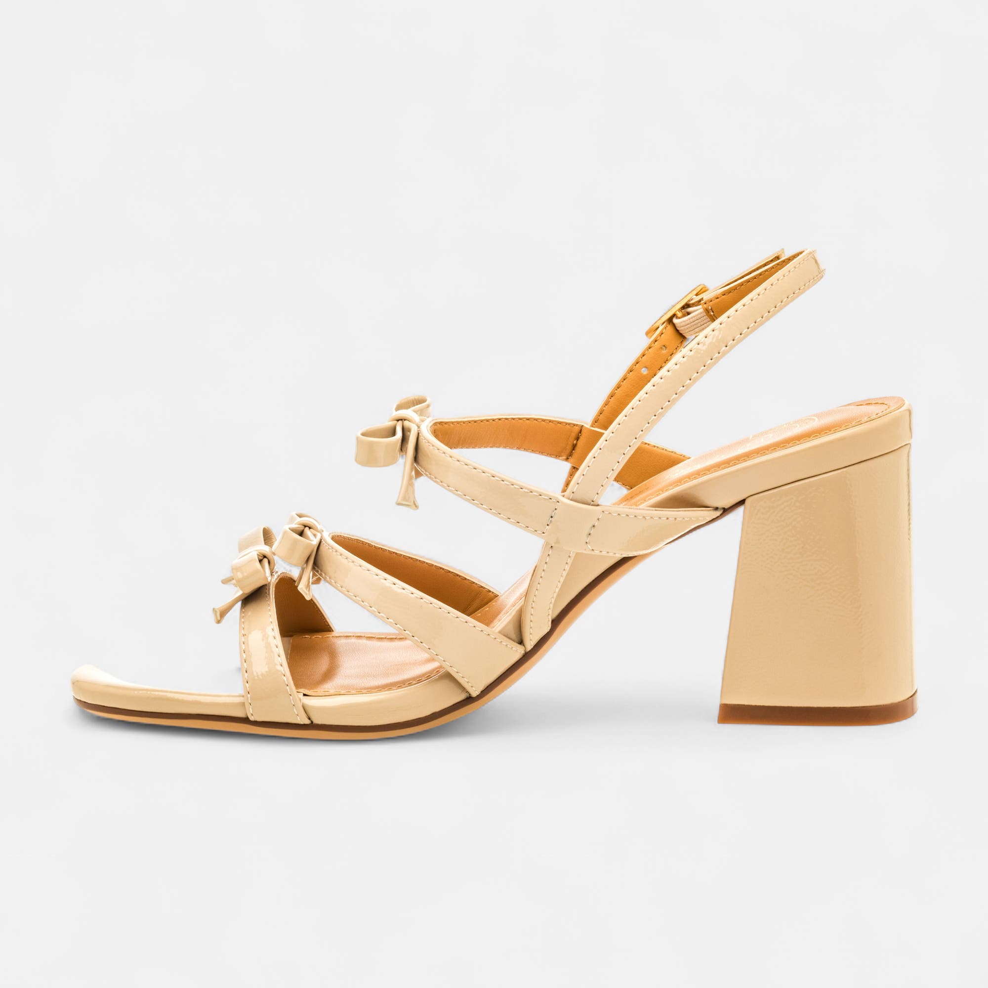 Nu-pieds à talon Femme beige