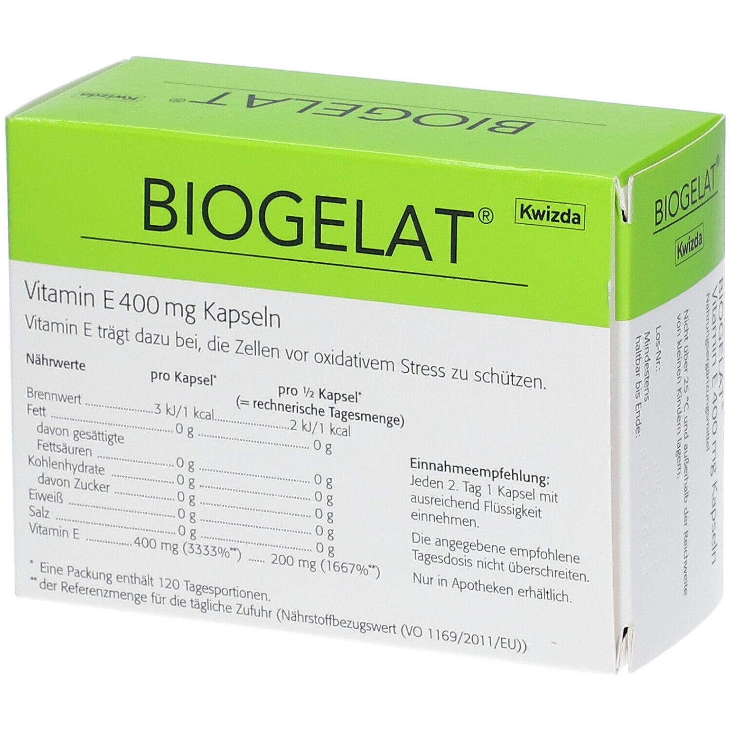 BIOGELAT® Vitamin E 400 mg Kapseln