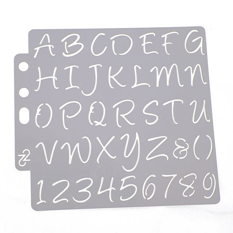 (3er Set) Flexible Buchstaben Schablone Alphabet Gross   Klein Buchstaben mit Lochrand