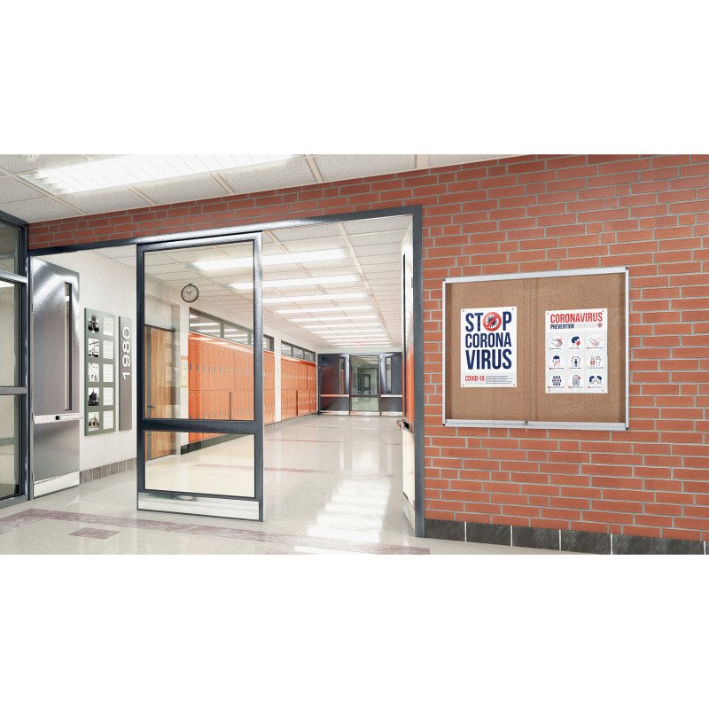Vitrine d'affichage Intérieur liège Exhibit Bi-Office - 12 feuilles