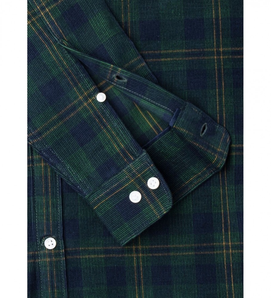 Camisa de algodão verde Pepe Jeans Cale