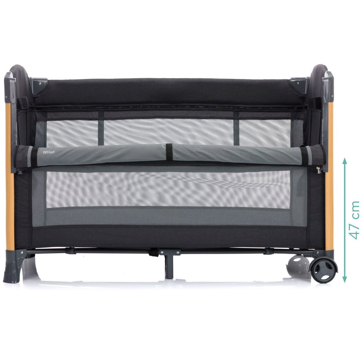 fillikidfillikid   Reisebeistellbett Cadiz schwarz mit Holzoptik