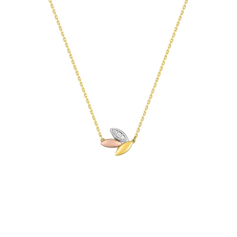 Collier Femme - Or 18 Carats - Diamant 0,02 Carats - Longueur : 42 cm
