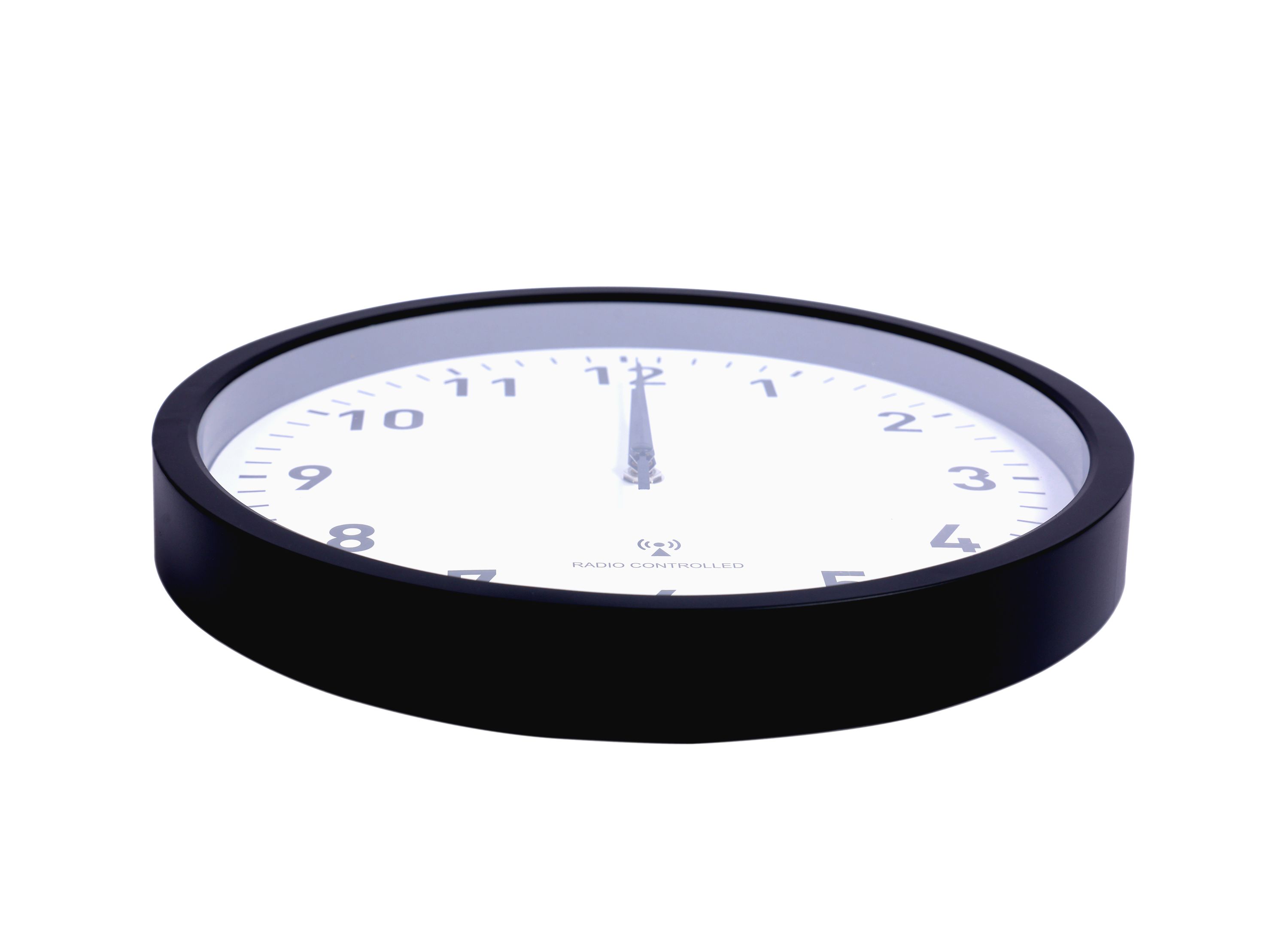 Wanduhr schwarz 30 cm